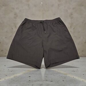 Kenneth Cole Men's XL Swim Trunks Shorts Quick Dry Charcoal Gray Drawstring